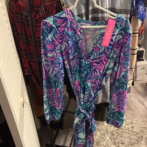 Lilly Pulitzer Blue and Pink Patterned Dress